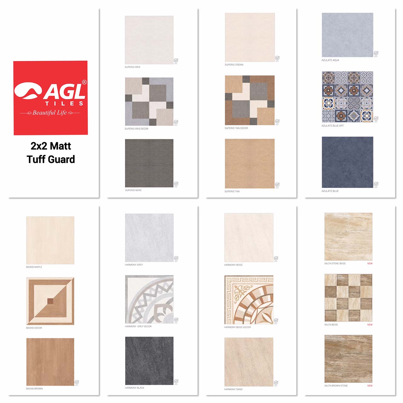 AGL 2x2 600x600mm Tuff Guard Matt Floor Tiles Kumar s Ceramics