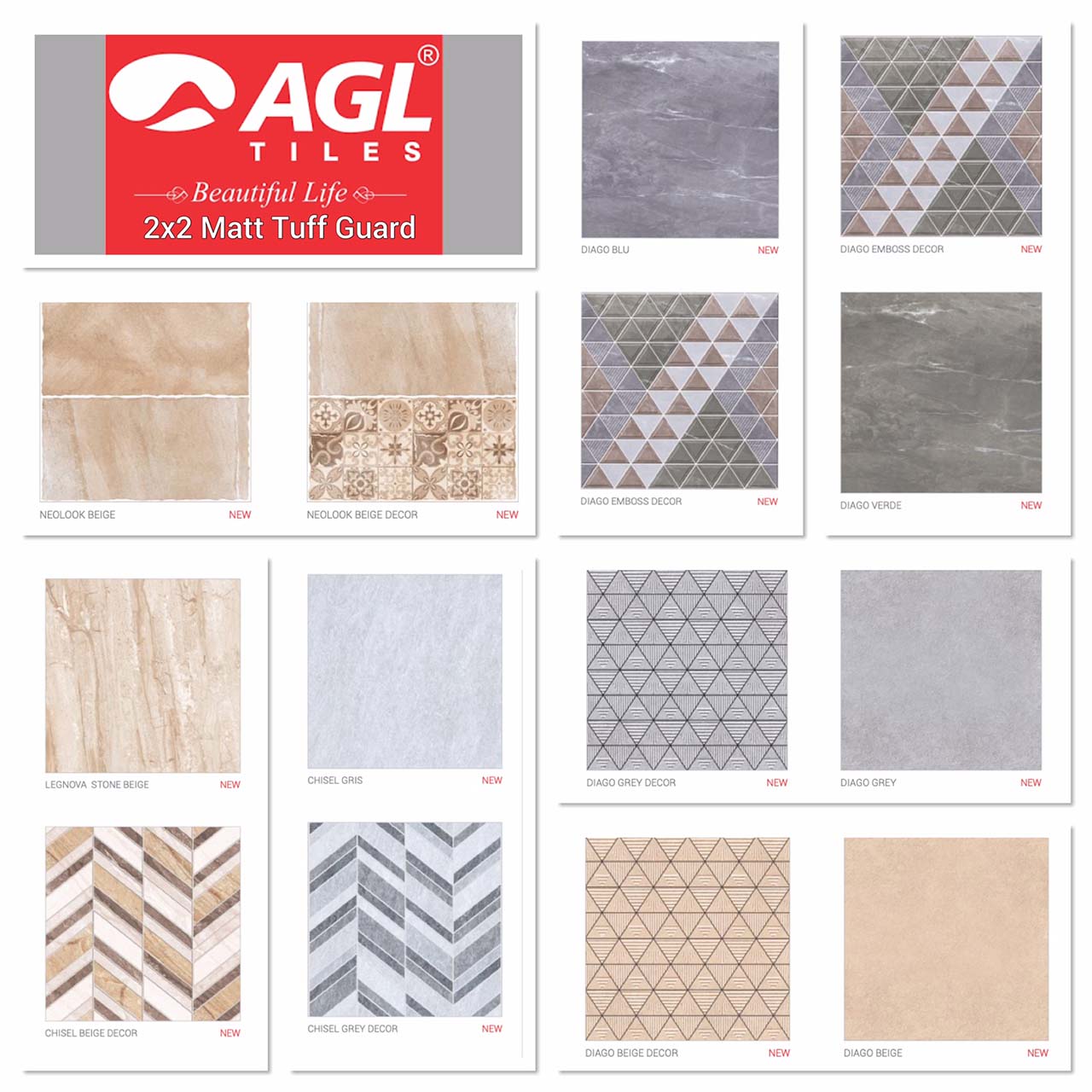 AGL 2x2 600x600mm Tuff Guard Matt Floor Tiles Kumar s Ceramics